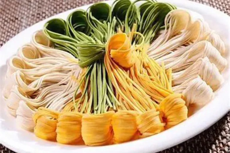 Assorted finished noodles showing different strand formats and presentation