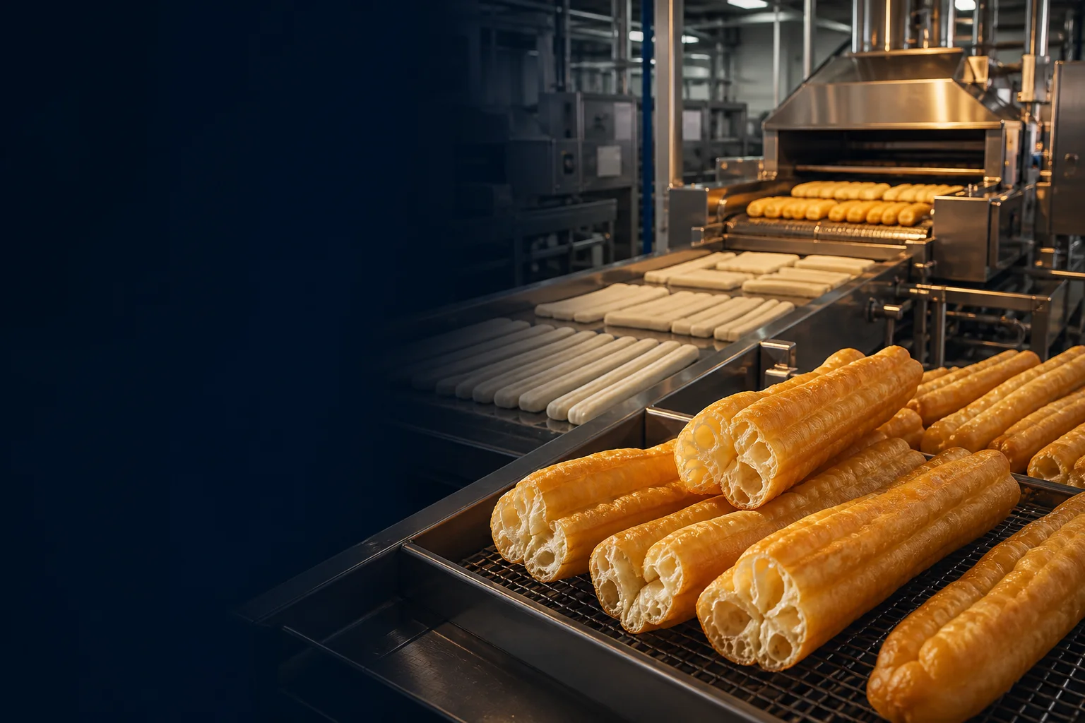 Youtiao production knowledge from finished food to industrial line
