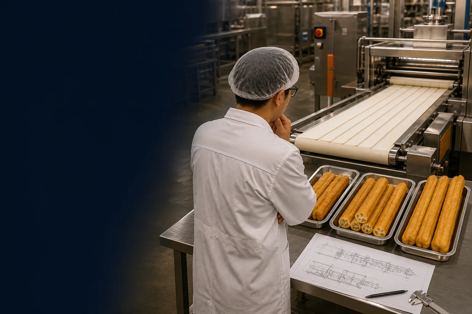 Editorial planning illustration for comparing Youtiao production routes