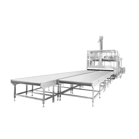 Steaming-tunnel configuration reference; boiling equipment is a different duty.