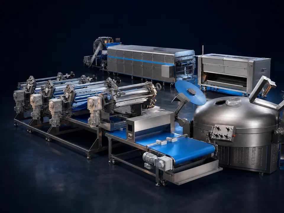 representative visualization of flour-food processing equipment