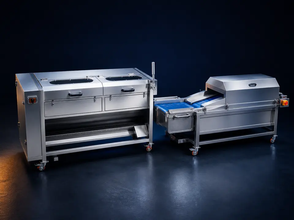 representative visualization of vegetable-processing equipment