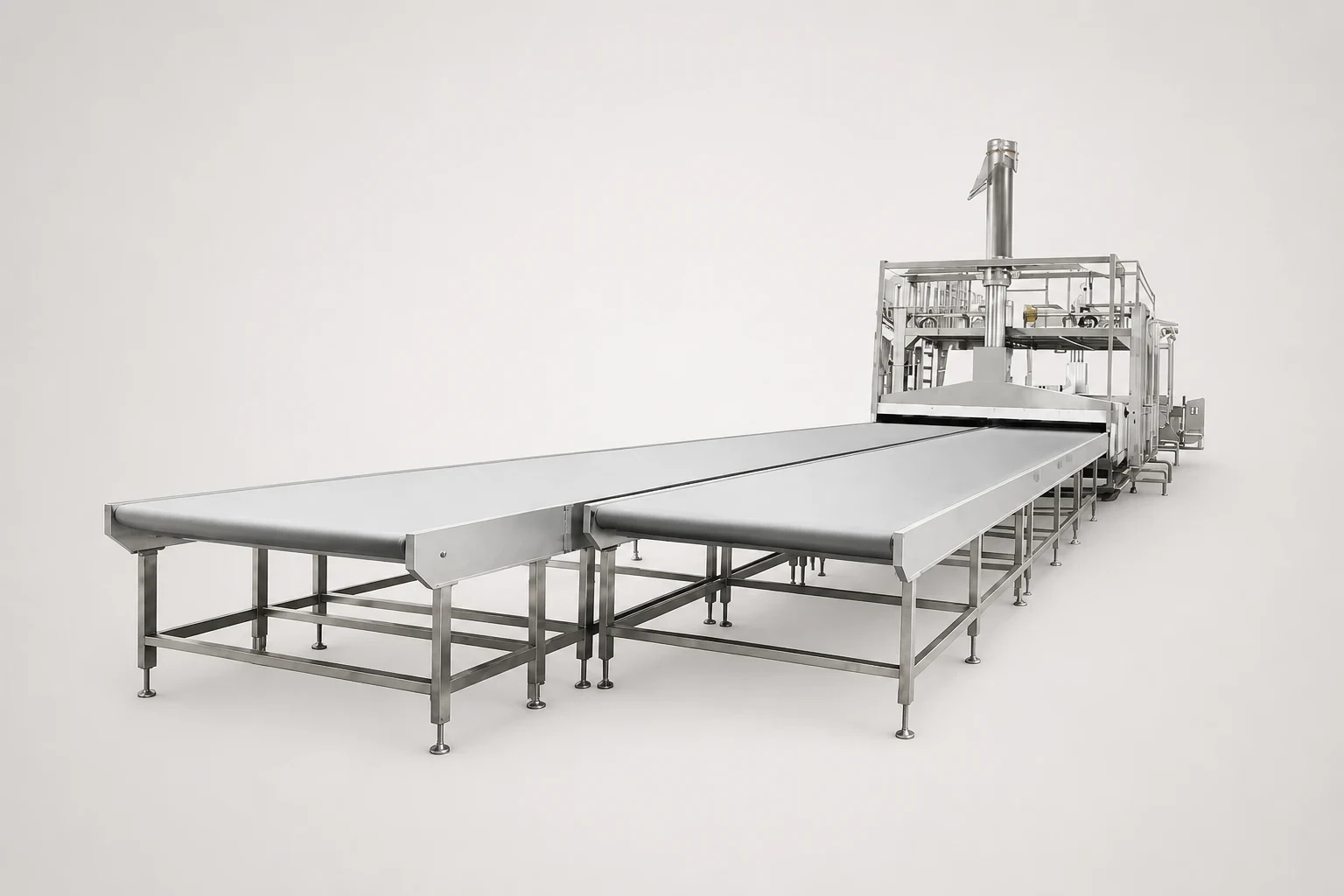 Automatic dumpling and noodle steaming tunnel