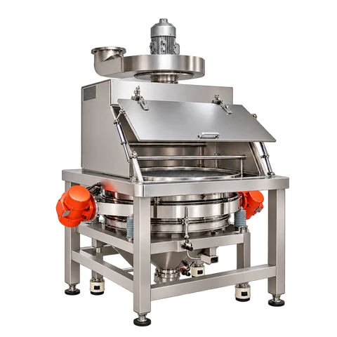 4-bag / 100 kg flour sifter and hopper unit