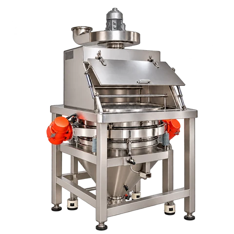8-bag / 200 kg flour sifter and hopper unit