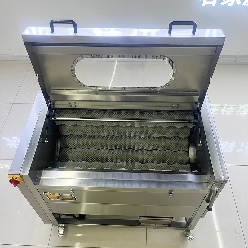 Open brush chamber and lid on the supplier-listed JX-series machine
