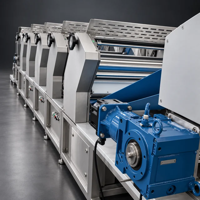 M800 view: Reverse view and blue gear reducer