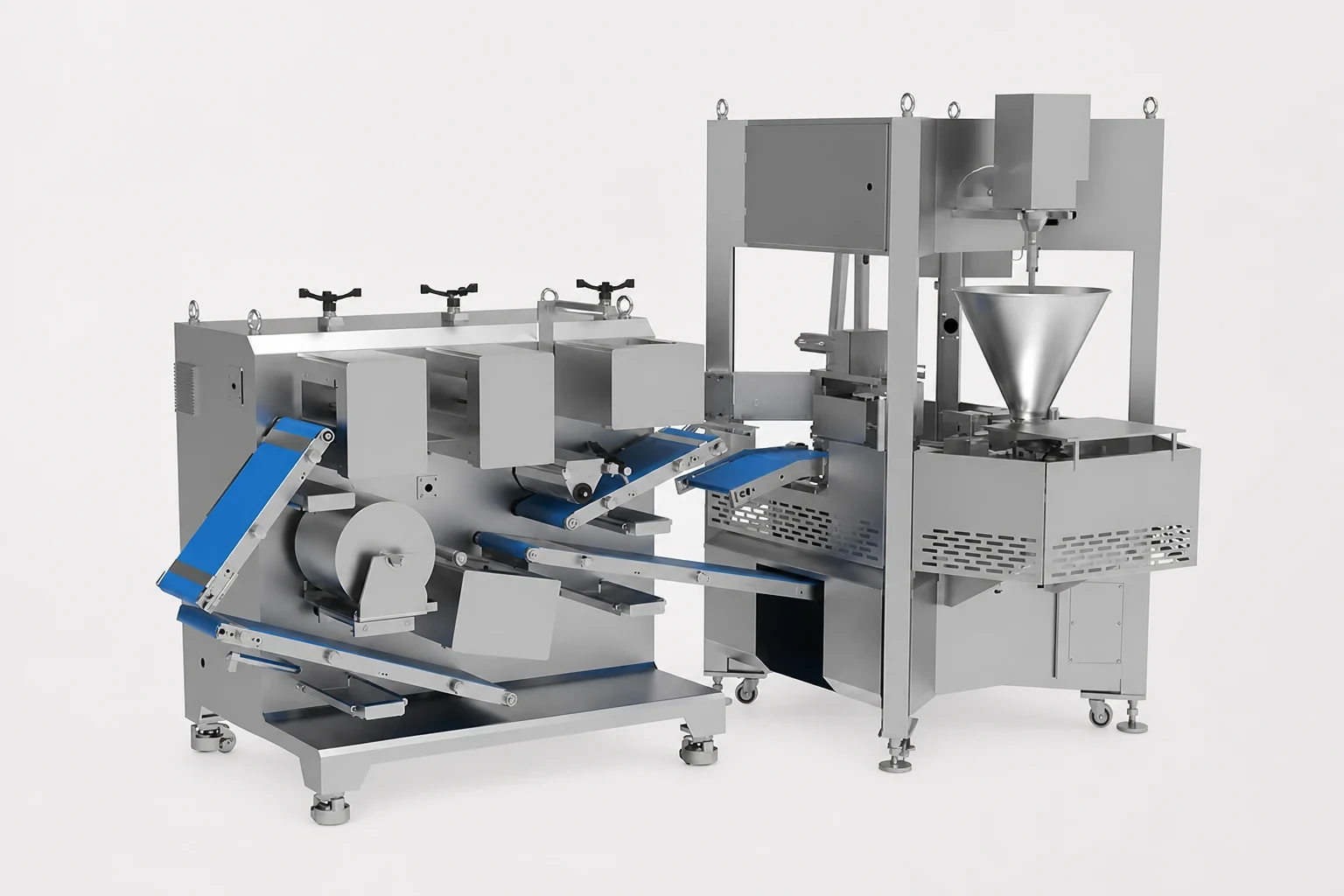 Full-servo dumpling and gyoza forming machine