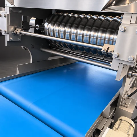 Roller and conveyor interface: standalone compound dough sheeter