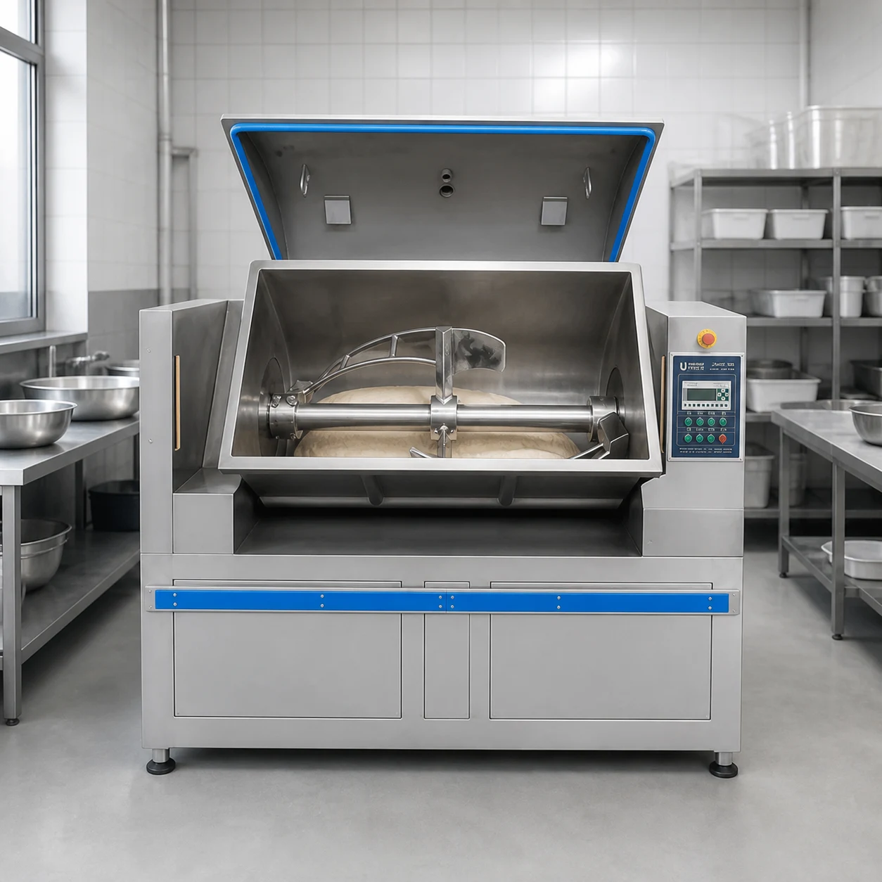 Helper 40 L vacuum dough mixer side product view