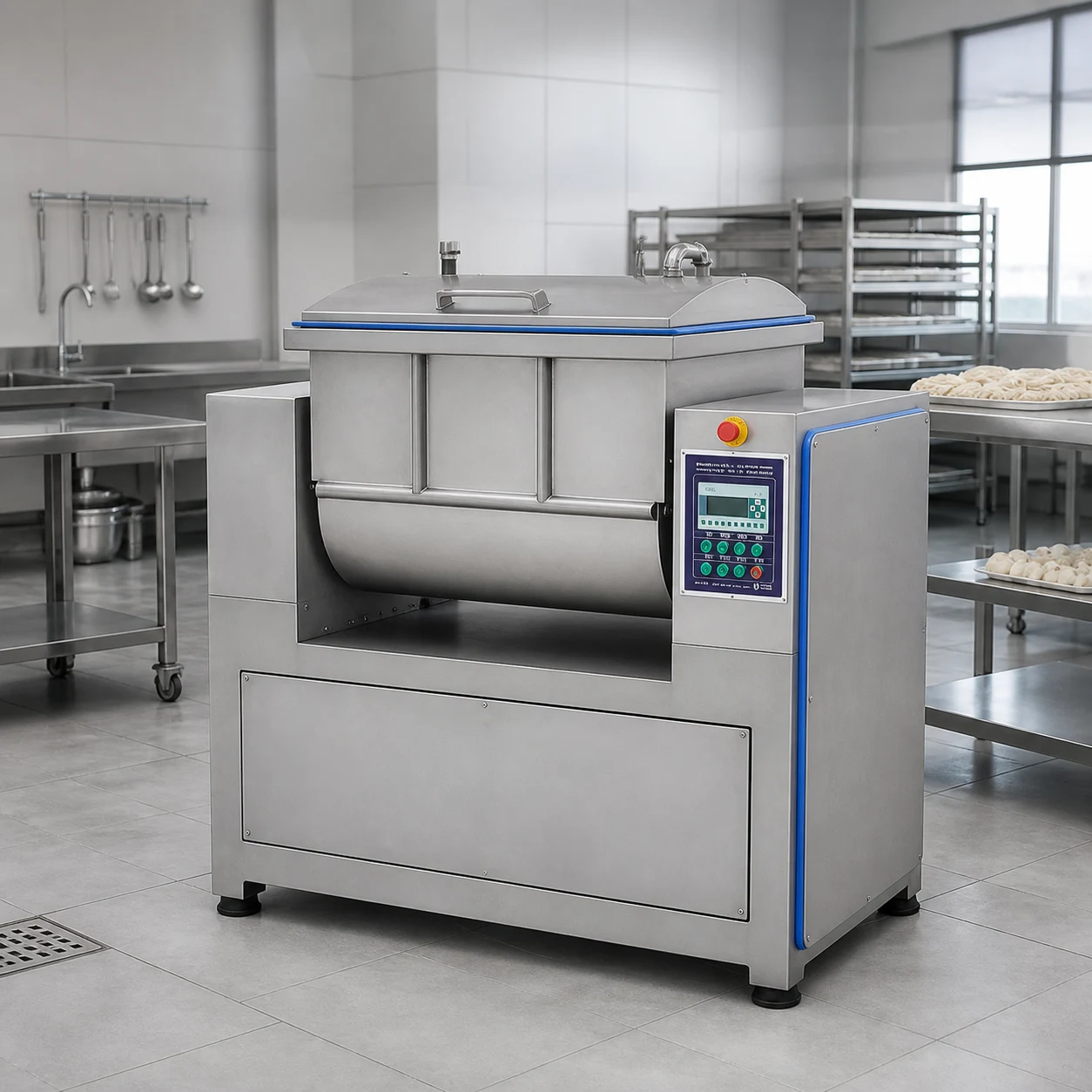 Helper 40 L vacuum dough mixer chamber detail