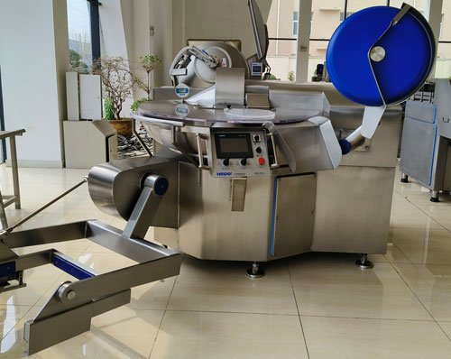 HELPER ZB-200 bowl cutter loading and processing