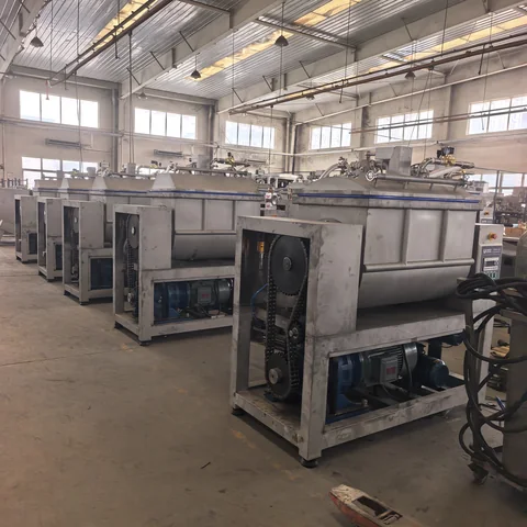 Original HELPER production workshop photograph 3, with mixer units during assembly