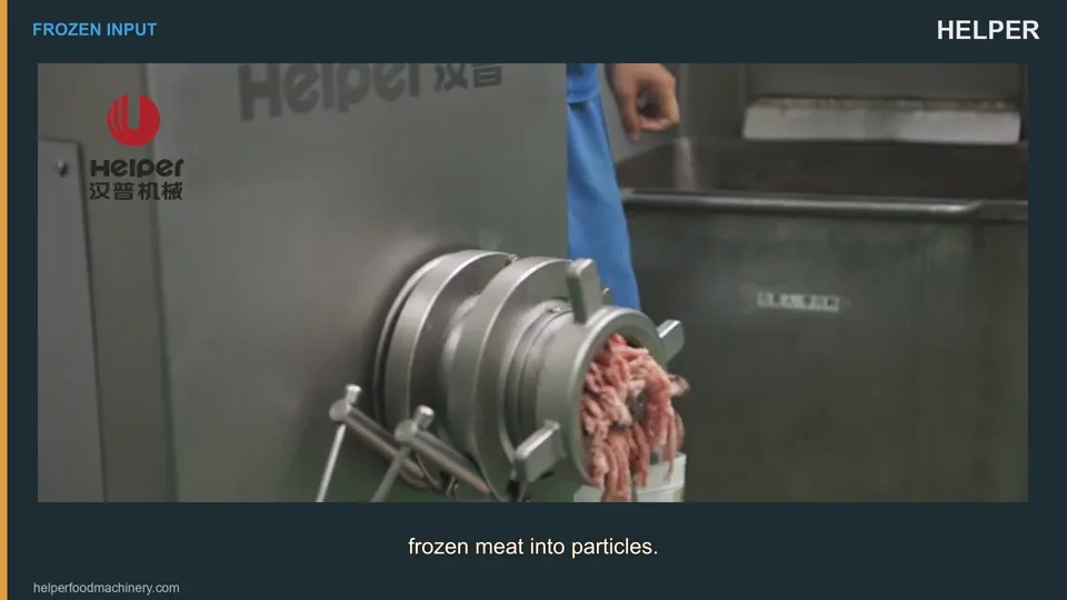 Video preview: Frozen meat grinding